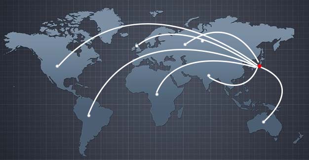 World-map Samith Lanka Enterprises Global reach